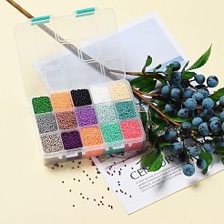 FGB 375G 15 Colors 12/0 Grade A Round Glass Seed Beads&nbsp;SEED-JP0011-09-2mm