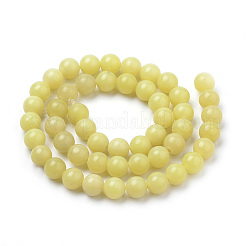 Natural Lemon Jade Beads Strands&nbsp;X-G-S259-46-4mm