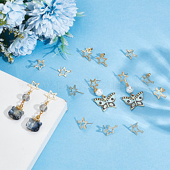 30Pcs 201 Stainless Steel Stud Earring Findings&nbsp;STAS-BBC0010-25