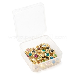 36Pcs 12 Colors 304 Stainless Steel Rhinestone Charms&nbsp;STAS-LS0001-29G