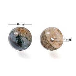 100Pcs 8mm Natural Ocean Agate/Ocean Jasper Round Beads&nbsp;DIY-LS0002-59