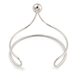 Non-Tarnish 304 Stainless Steel Cuff Bangles&nbsp;BJEW-P331-14P