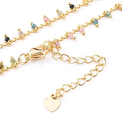 Natural Multicolor Tourmaline Pendant Necklaces&nbsp;NJEW-JN03340