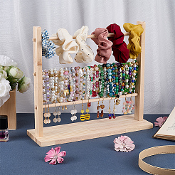 3-Tier Detachable Wooden Bracelet Organizer Display Tower Stands&nbsp;ODIS-WH0043-262B