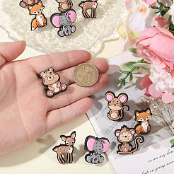 24Pcs 6 Styles Plastic Cartoon Style Straw Toppers&nbsp;FIND-FH0011-91