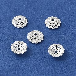 Rack Plating Brass Beads Caps&nbsp;KK-B088-03A-S