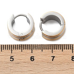 304 Stainless Steel Polishing Effect Hoop Earrings&nbsp;EJEW-M001-36GP-B