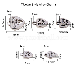 Tibetan Style Alloy Charms&nbsp;TIBE-CJ0001-08