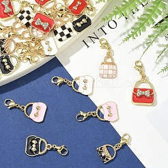 24Pcs 8 Styles Alloy Enamel Pendant Decorations&nbsp;HJEW-YW00231
