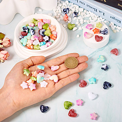 60Pcs 6 Colors Acrylic Beads&nbsp;OACR-TA0003-13