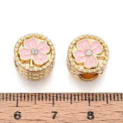 Rack Plating Alloy Rhinestone European Beads&nbsp;FIND-N011-02KCG