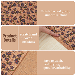 Flower Pattern Cork Fabric&nbsp;DIY-CY0003-04