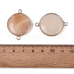 Natural Agate Connector Charms&nbsp;G-Q606-52G