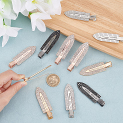 16Pcs 4 Colors Surfboard Shaped Alloy Rhinestone Alligator Hair Clips&nbsp;PHAR-CP0001-10