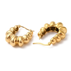 Ion Plating(IP) 304 Stainless Steel Croissant Hoop Earrings&nbsp;EJEW-K244-35G