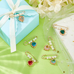 6Pcs Alloy Brooches&nbsp;JEWB-FH00051