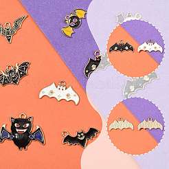 10Pcs 10 Styles Alloy Enamel Pendants&nbsp;ENAM-FS0003-85