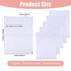 6Pcs 3 Styles PVC Wall Stickers&nbsp;AJEW-CA0004-97