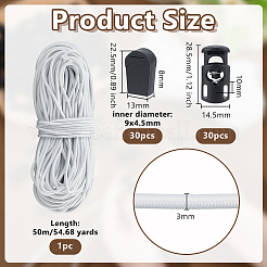 50M Polyester Round Elastic Cords&nbsp;DIY-OC0014-89A