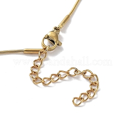 PVD Vacuum Plating 304 Stainless Steel Round Snake Chain Necklace with Lobster Claw Clasps&nbsp;STAS-P045-11G-A