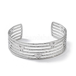 304 Stainless Steel Cuff Bangles&nbsp;BJEW-Z078-23P