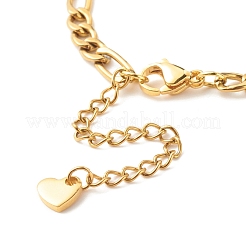 304 Stainless Steel Figaro Chain Bracelet with Toggie Clasp for Women&nbsp;BJEW-JB07690