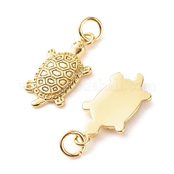 Brass Micro Pave Clear Cubic Zirconia Pendants&nbsp;LS-ZIRC-P094-14G-RS