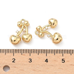 Brass Micro Pave Cubic Zirconia Pendants&nbsp;KK-L260-05G