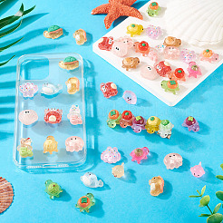 45Pcs 3 Styles Luminous Transparent Resin Marine Organism Ornaments&nbsp;DJEW-TA0001-23