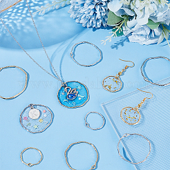 Alloy Open Back Bezel Pendants&nbsp;PALLOY-OC0001-66