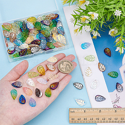 150Pcs 15 Colors Glass Pendants&nbsp;GLAA-WR0001-14