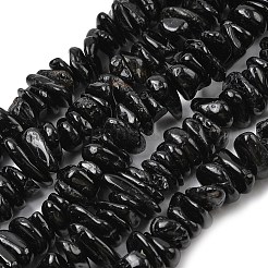 Natural Black Tourmaline Beads Strands&nbsp;G-A285-A07-01