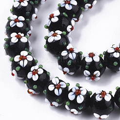 Handmade Lampwork Beads Strands&nbsp;LAMP-N021-001A