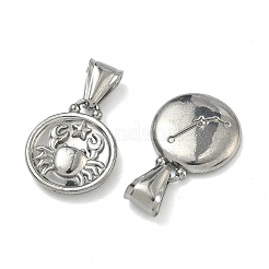 12Pcs 304 Stainless Steel Pendants&nbsp;STAS-L022-306P-M