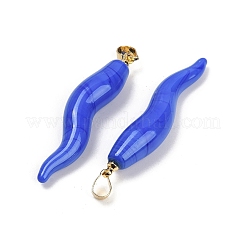 Handmade Lampwork with Brass Pendants&nbsp;KK-Q095-02A-04