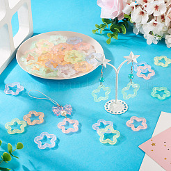 70Pcs 7 Colors Transparent Luminous Acrylic Pendants&nbsp;TACR-TA0001-65