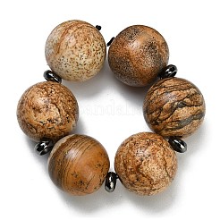 Natural Picture Jasper Beads Strands&nbsp;GG-CBA007A-D08-02
