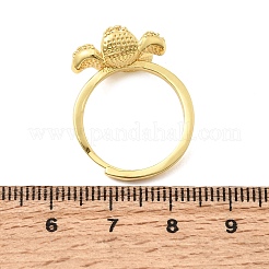 Adjustable Brass Micro Pave Cubic Zirconia Enamel Finger Rings&nbsp;CU-CBABA66-01A-G