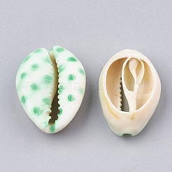Printed Natural Cowrie Shell Beads&nbsp;X-SHEL-S274-02C