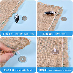 Oval Plastic Craft Safety Eye&nbsp;DIY-GL0005-64C