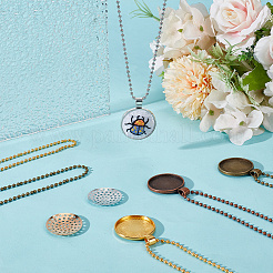 16Pcs 4 Colors Iron Ball Chain Necklaces Making&nbsp;NJEW-DR00011