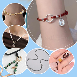 2Pcs 2 Colors 925 Sterling Silver Spring Gate Rings with 925 Stamp&nbsp;STER-PH0004-27C