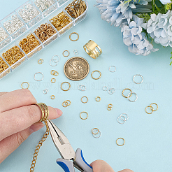 12 Styles Iron & 2Pcs Brass Open Rings&nbsp;IFIN-ME0001-13