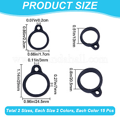60Pcs 4 Style Silicone Pendant&nbsp;SIL-CP0001-06