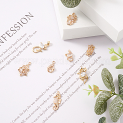 16Pcs 8 Style Brass Micro Pave Cubic Zirconia Pendants&nbsp;KK-CF0001-02