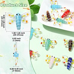 12Pcs 6 Colors Autumn Theme Handmade Lampwork Beads&nbsp;LAMP-CJ0002-91