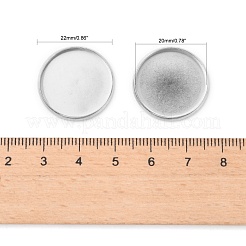 Tarnish Resistant Flat Round 304 Stainless Steel Plain Edge Bezel Cups&nbsp;STAS-R083-02