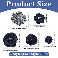 10Pcs 5 Styles Polyester Ornament Accessories&nbsp;DIY-CY0003-20A