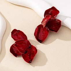 Flower Alloy Enamel Stud Earrings&nbsp;FS-WGBEF20-01