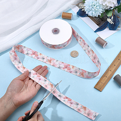 1Roll Single Face Printed Polyester Satin Ribbon&nbsp;SRIB-CY0001-47E
